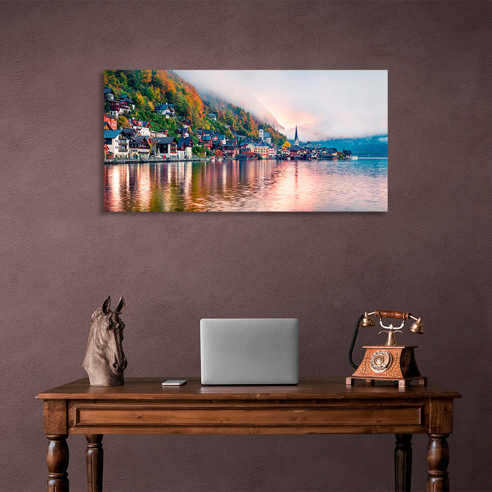 Big city by the sea Canvas Wall Art Print