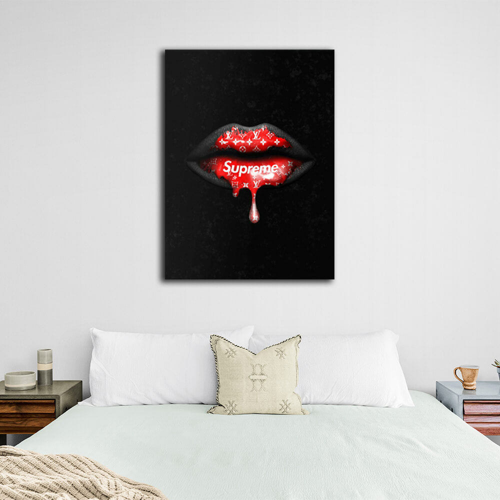 Kunstdruck auf Leinwand „Supreme Lips“