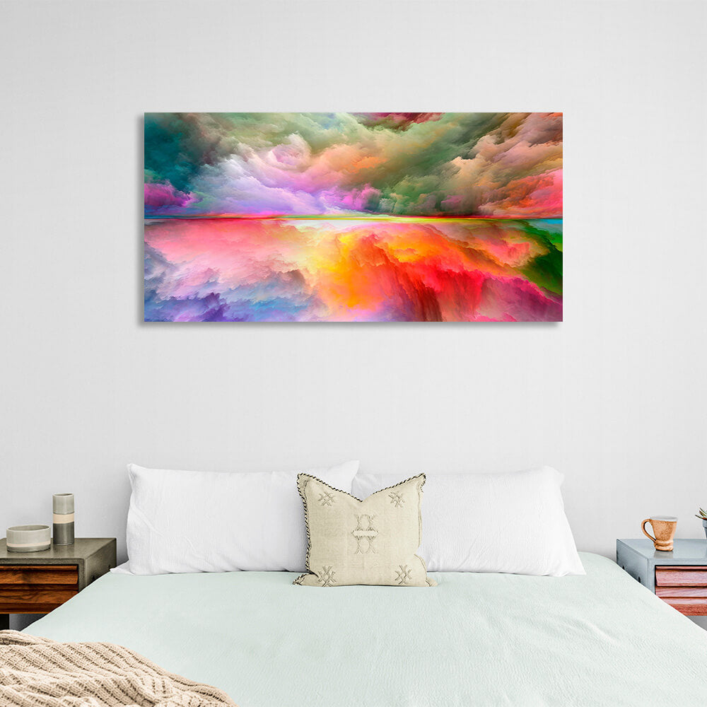 Abstraction bright colors Abstraction Canvas Wall Art Print