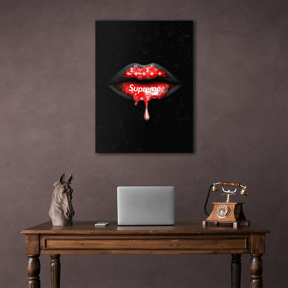 Kunstdruck auf Leinwand „Supreme Lips“