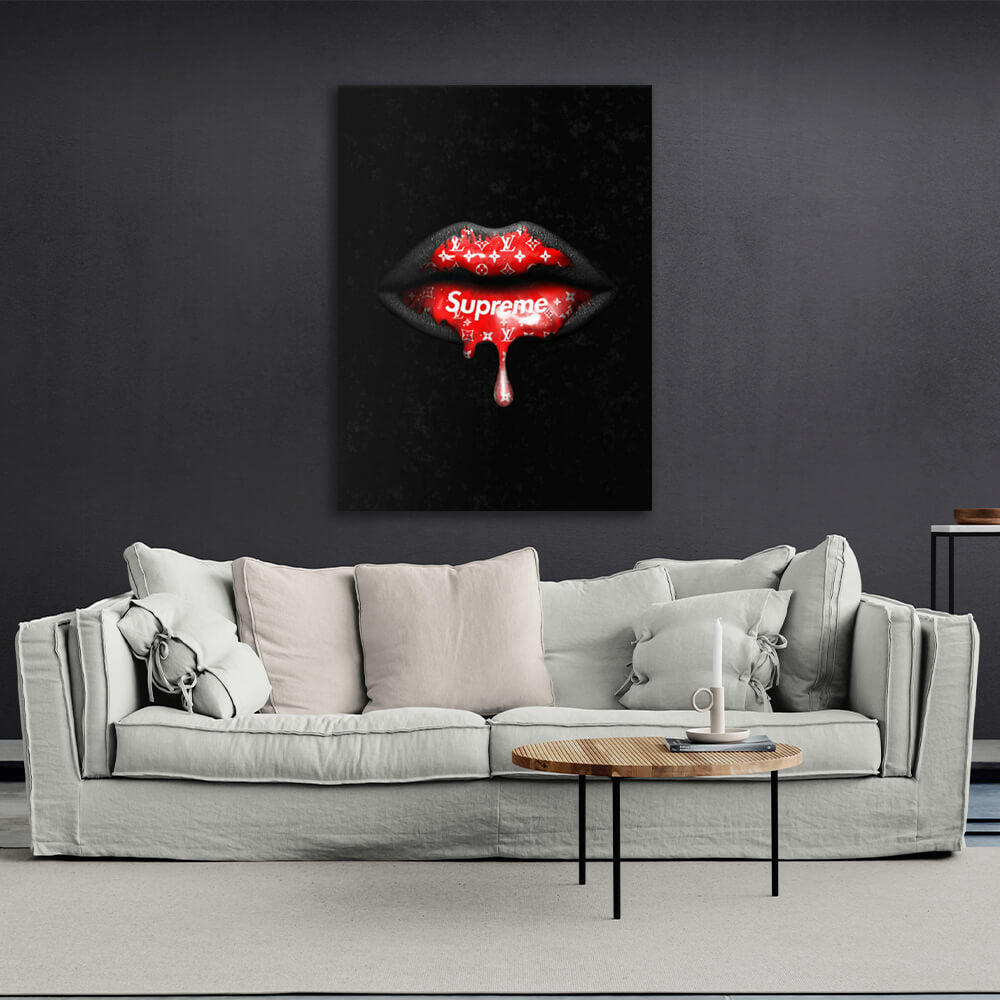 Kunstdruck auf Leinwand „Supreme Lips“