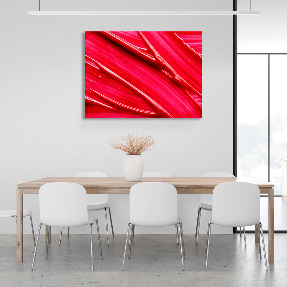 Abstraction red paint Abstraction Canvas Wall Art Print