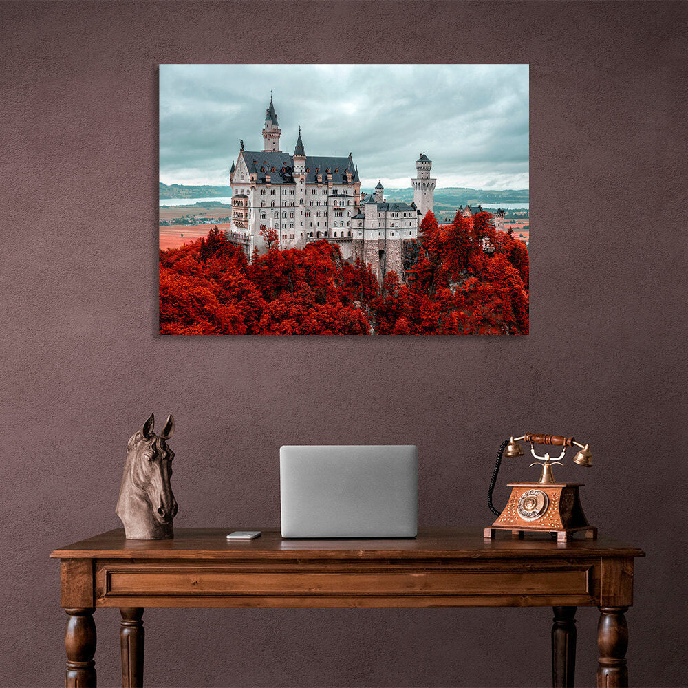 Castle in the redwoods Canvas Wall Art Print