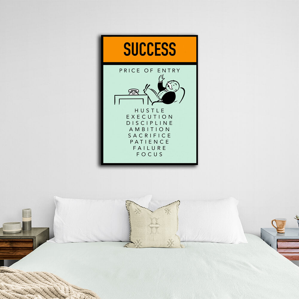 Monopoly Prise of entry Canvas Wall Art Print