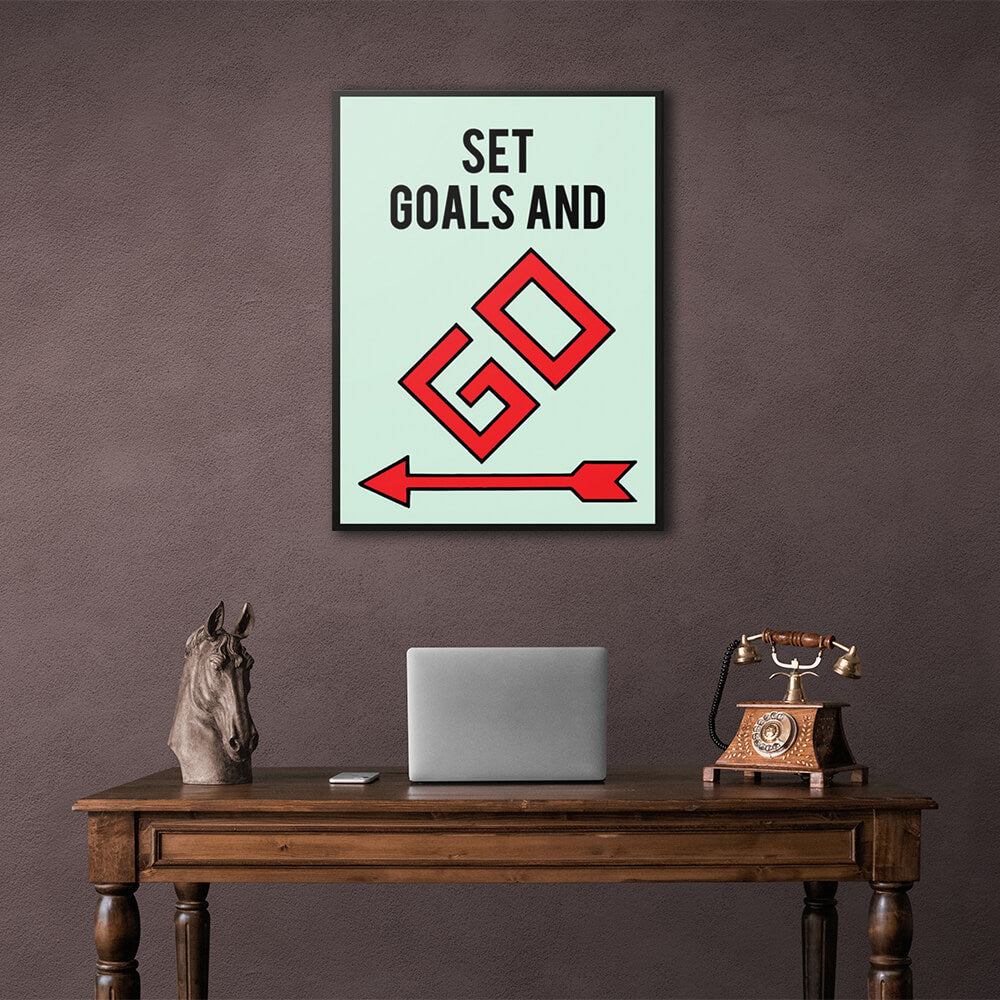 Monopoly Set goals Canvas Wall Art Print