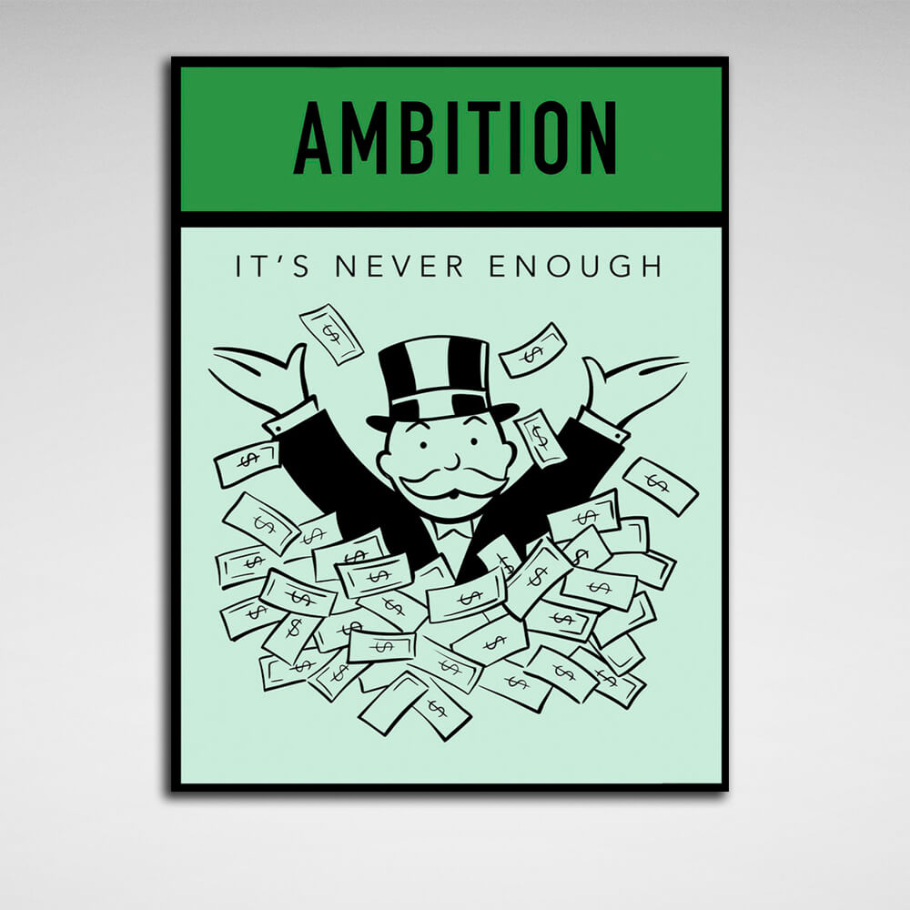 Monopoly Ambition Canvas Wall Art Print