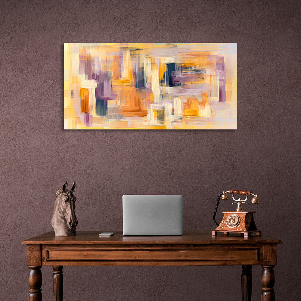 Abstraction in pastel colors Abstraction Canvas Wall Art Print