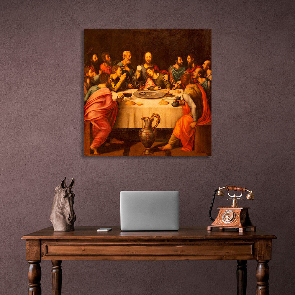 Painting of the Last Supper Reproduction Canvas Wall Art Print