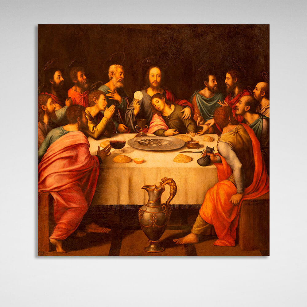 Painting of the Last Supper Reproduction Canvas Wall Art Print