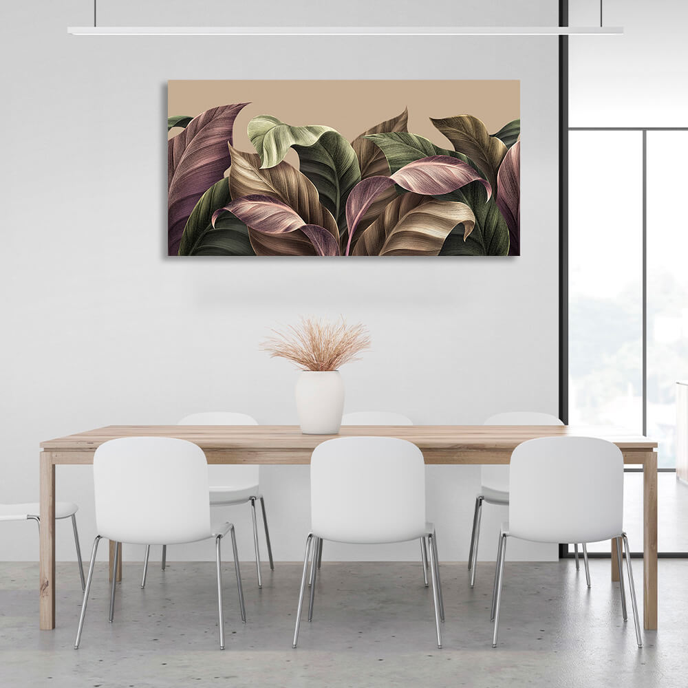 Colorful leaves Canvas Wall Art Print