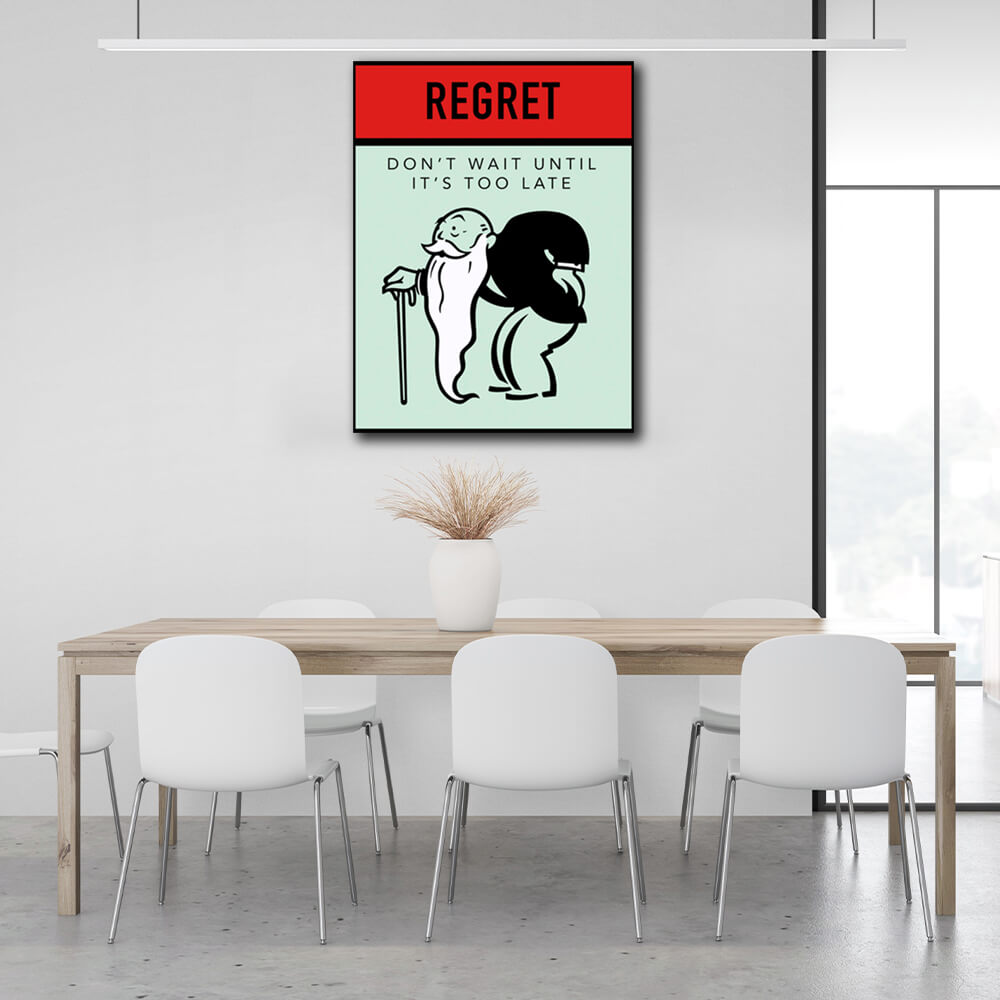 Monopoly Regret Canvas Wall Art Print