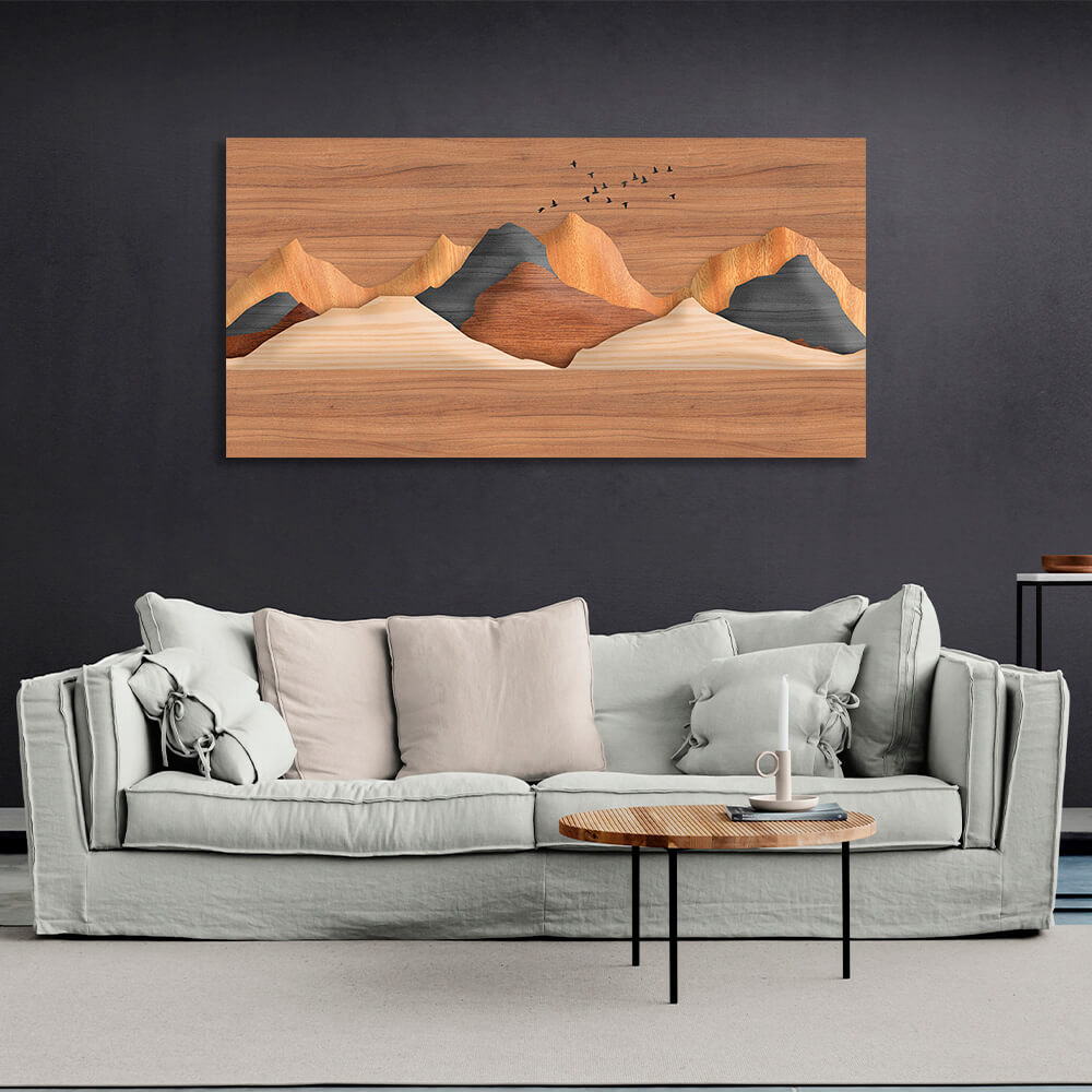 Desert mountains Canvas Wall Art Print