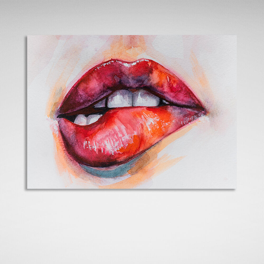 Leinwandbild „Rote Lippen“