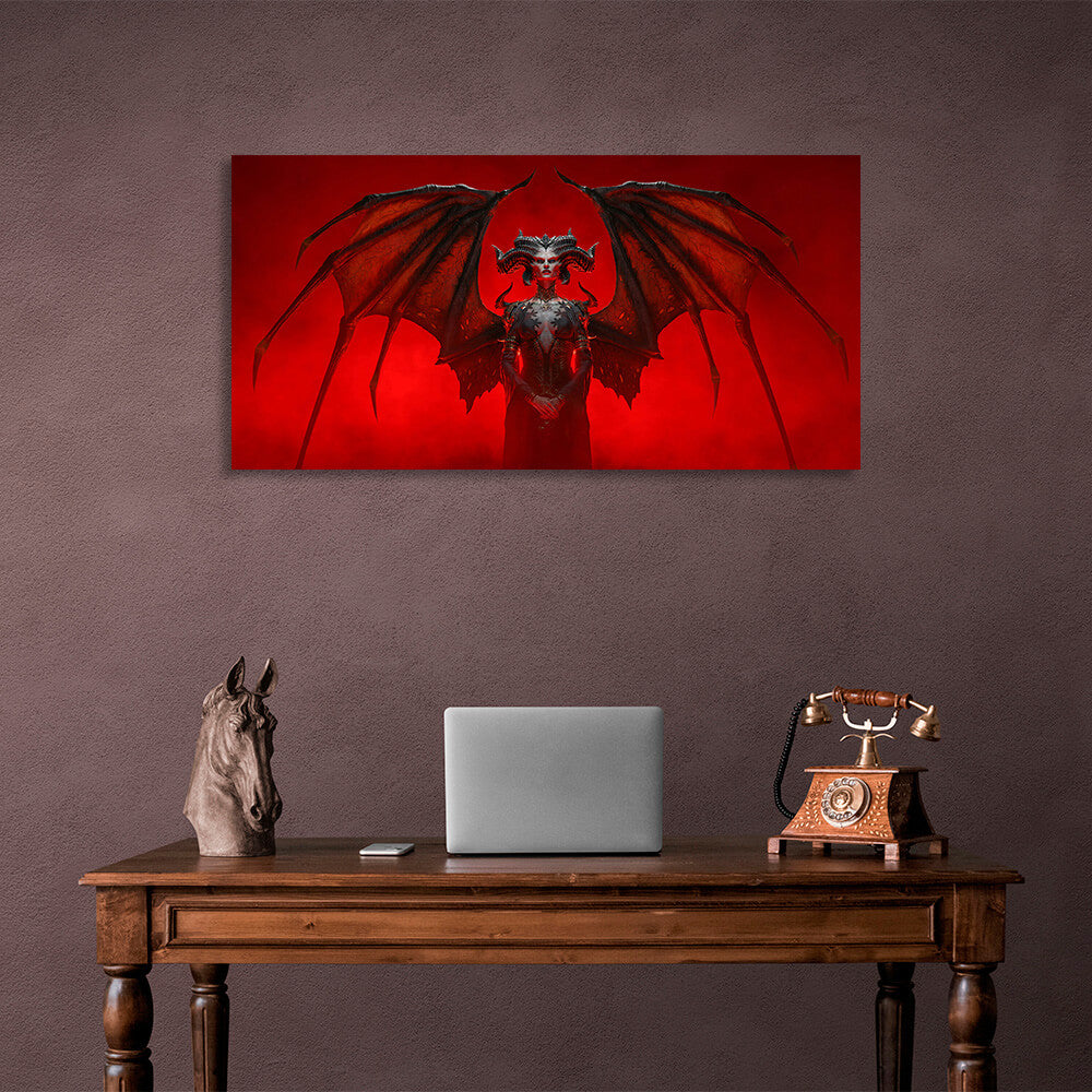 Diablo's demon Lilith Canvas Wall Art Print