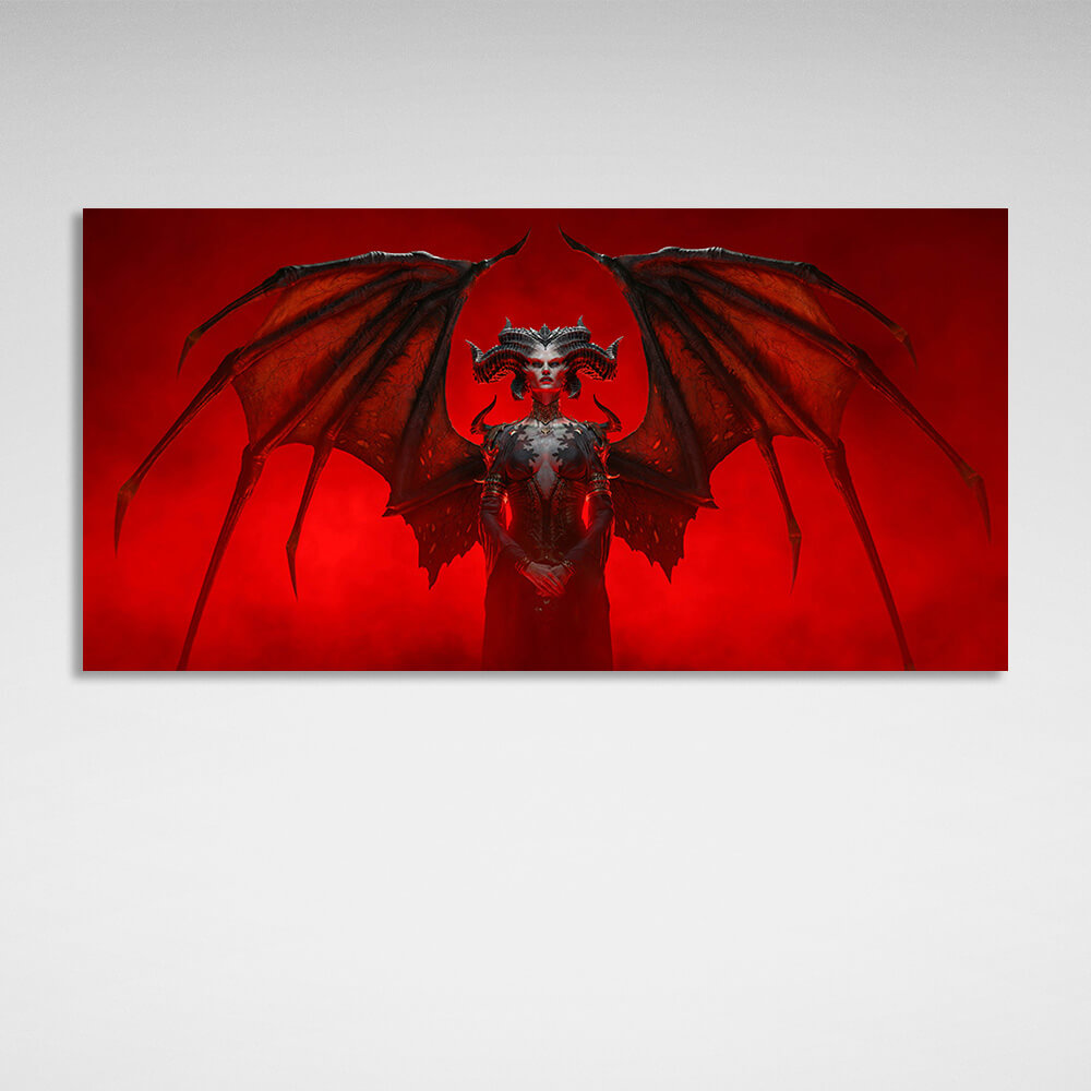 Diablo's demon Lilith Canvas Wall Art Print