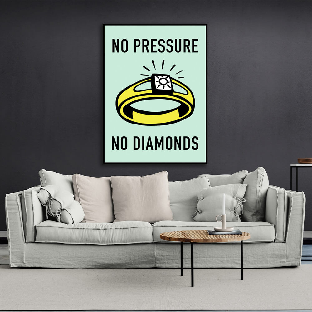 Monopoly – Kunstdruck auf Leinwand, Motiv „No pressure“