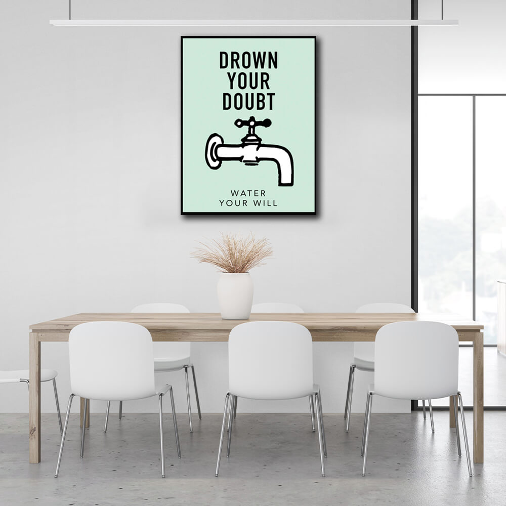 Monopoly Drown your doubt Canvas Wall Art Print