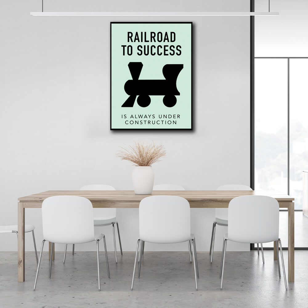 Monopoly Railroad to success Canvas Wall Art Print