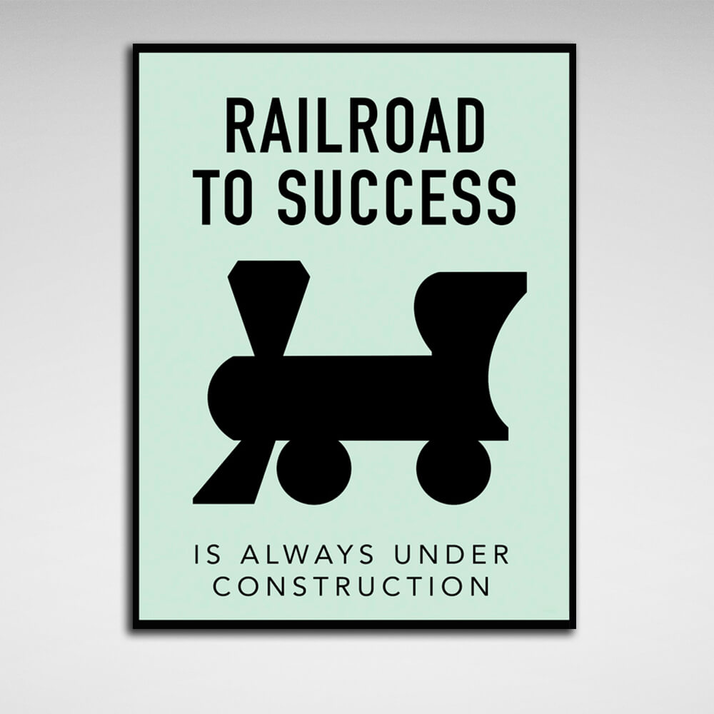 Leinwandbild „Monopoly Railroad to Success“