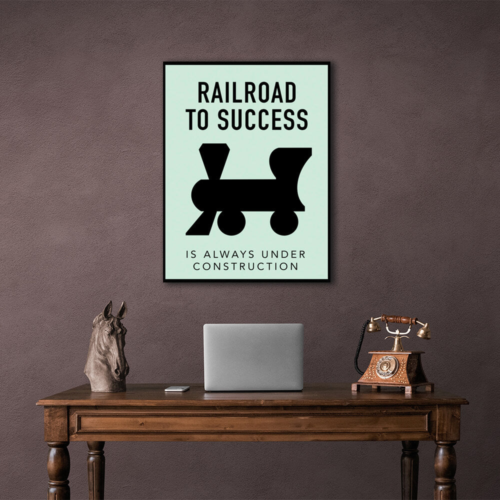 Monopoly Railroad to success Canvas Wall Art Print