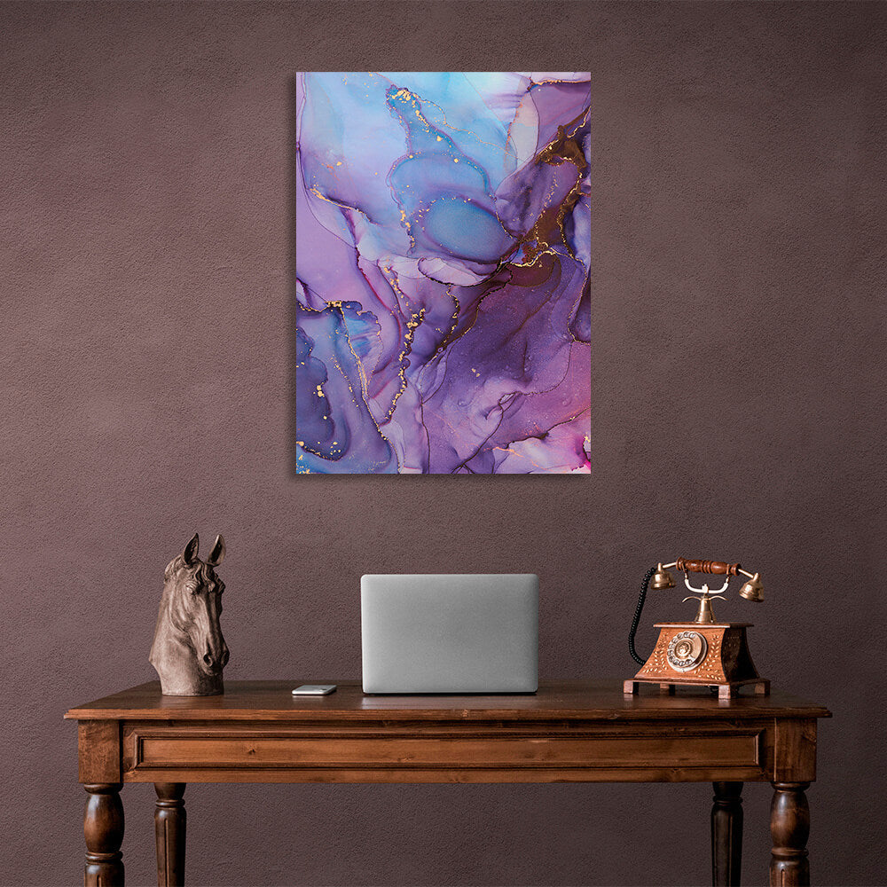 Lavender pink Abstraction Canvas Wall Art Print