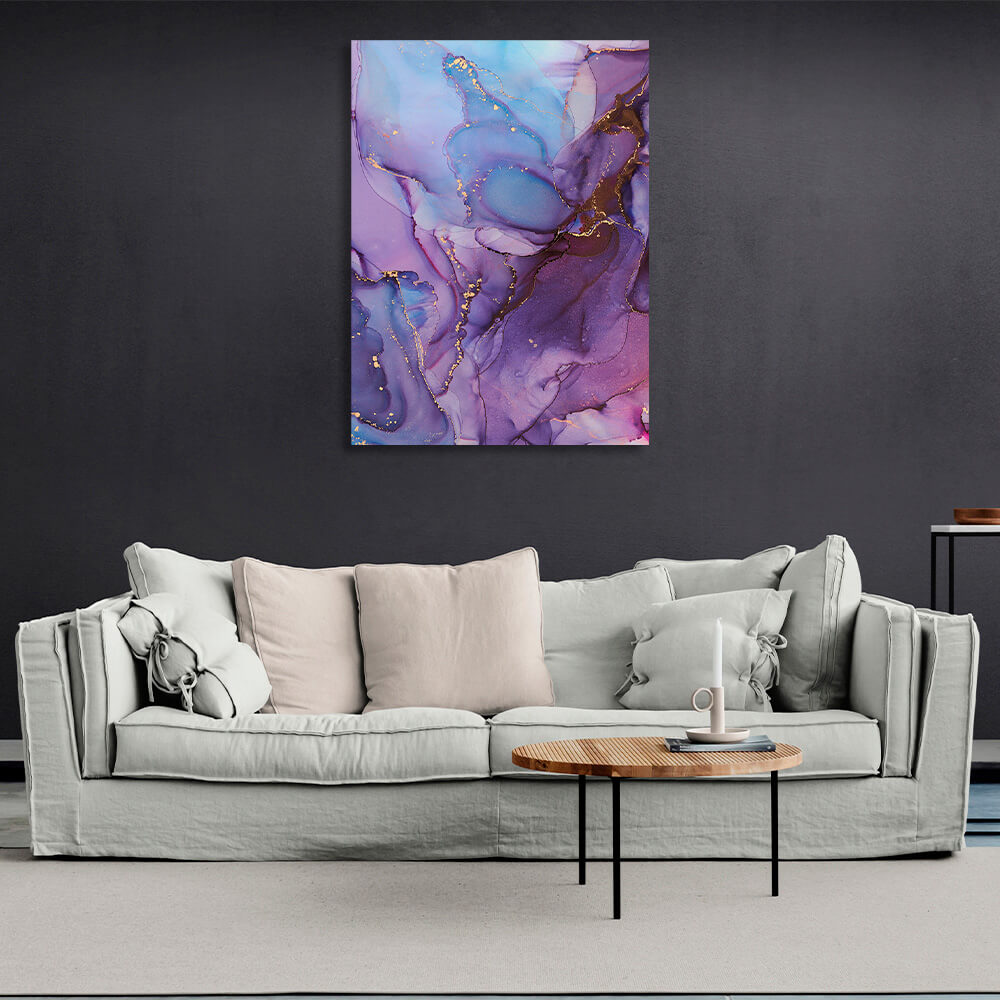 Lavender pink Abstraction Canvas Wall Art Print