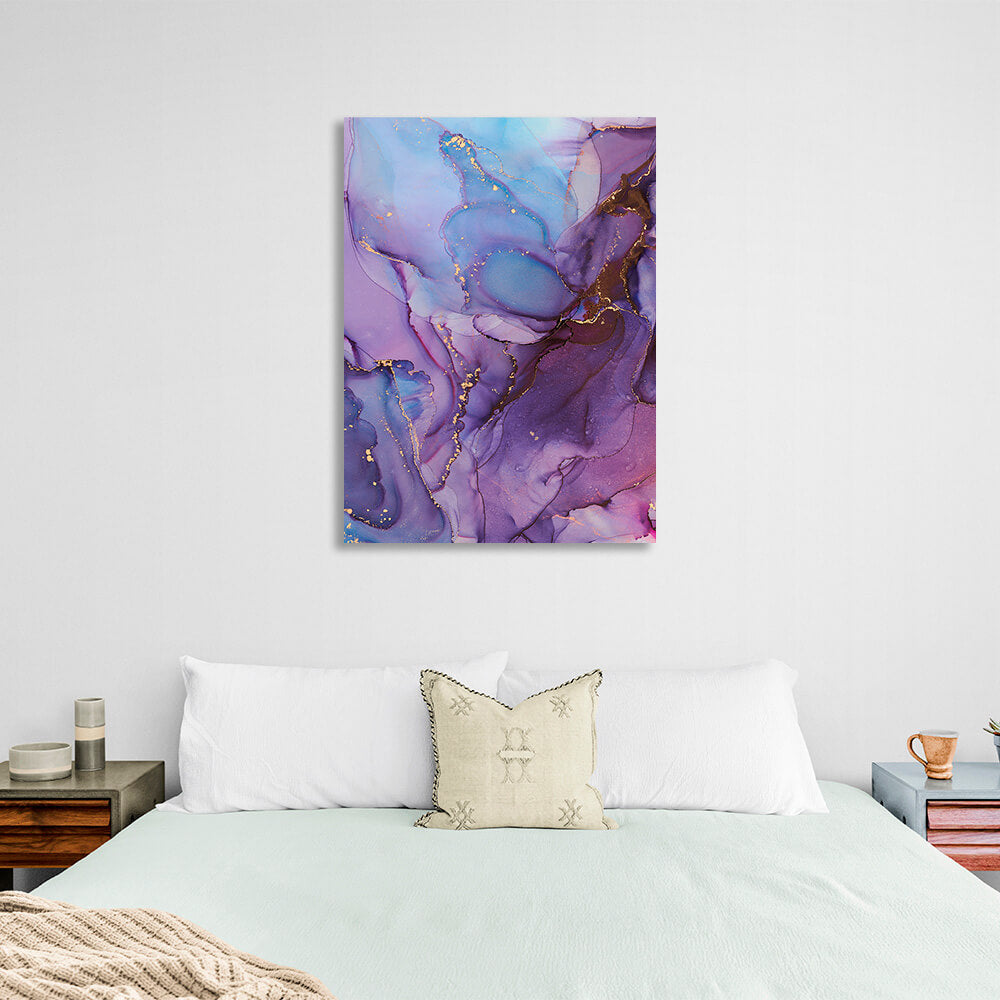 Lavender pink Abstraction Canvas Wall Art Print