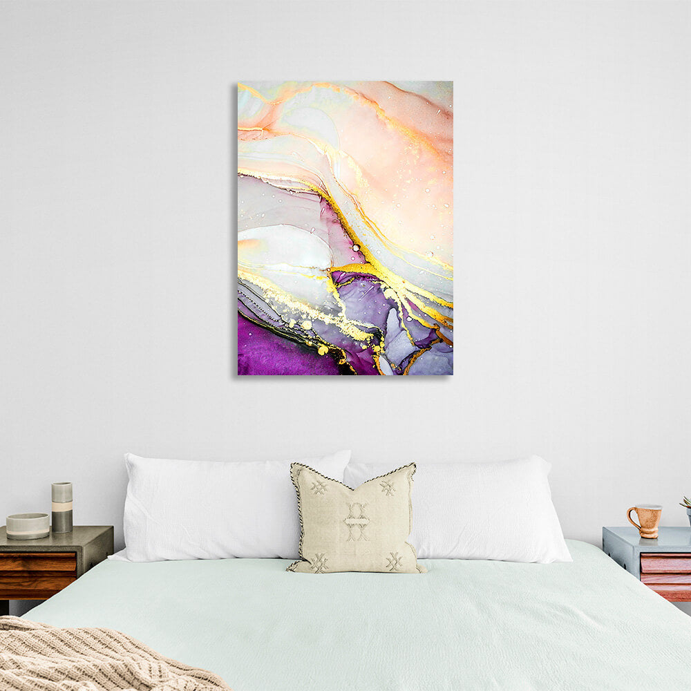 Powder purple Abstraction Canvas Wall Art Print