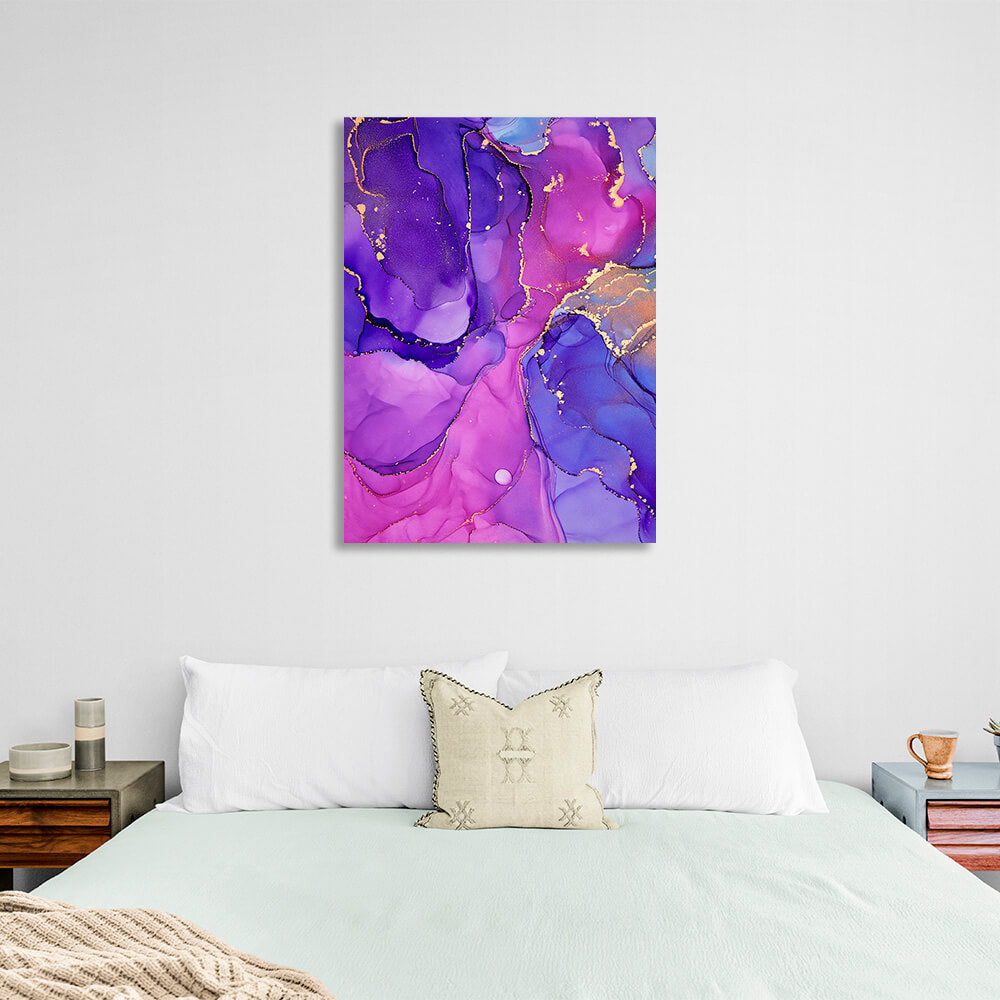 Purple-pink Abstraction Canvas Wall Art Print