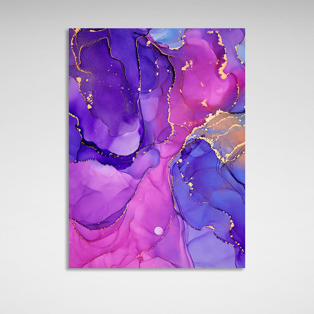 Purple-pink Abstraction Canvas Wall Art Print