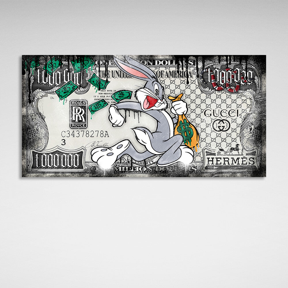 Bugs Bunny's Million Dollar Balls Inspirational Canvas Wall Art Print