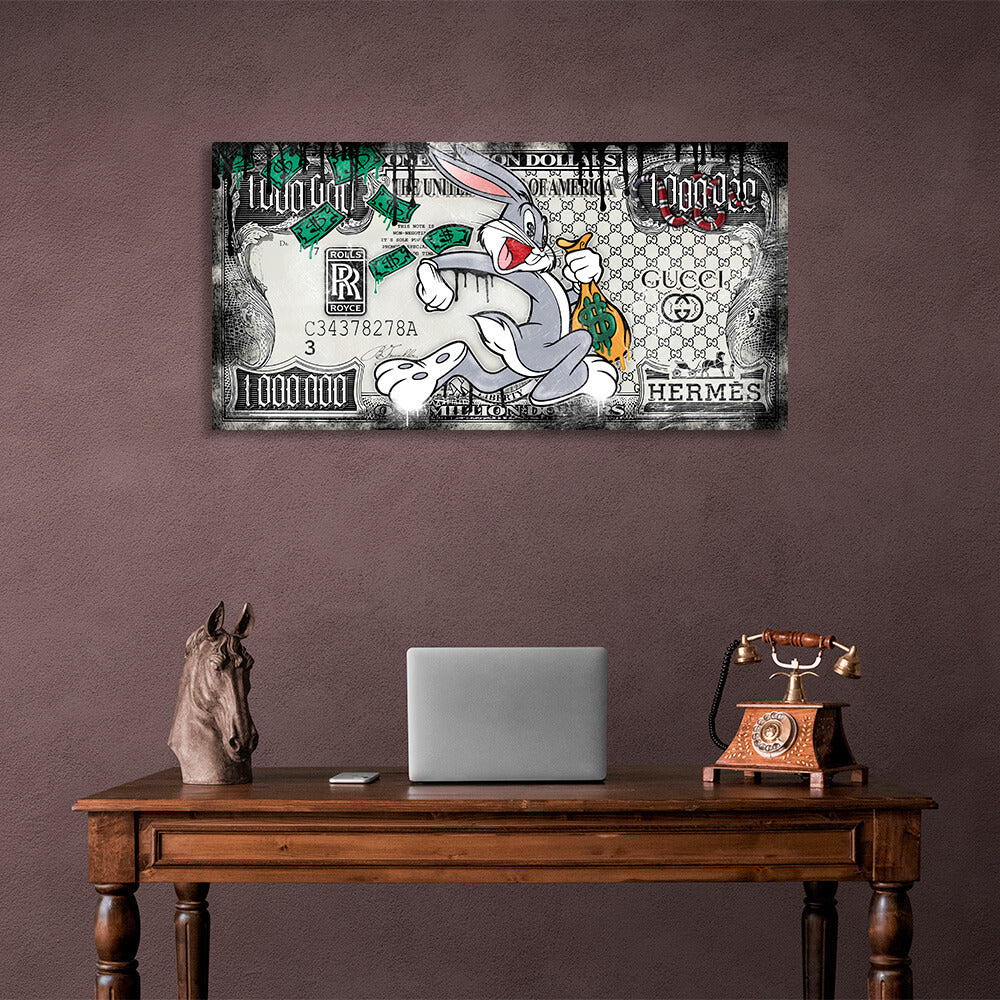 Bugs Bunny's Million Dollar Balls Inspirational Canvas Wall Art Print