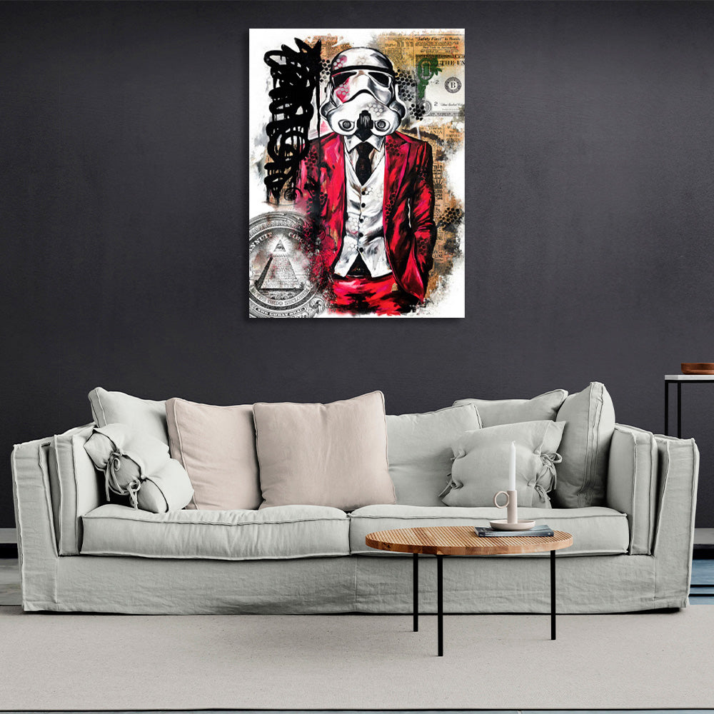 Darth Vader Gemälde auf Leinwand, Kunstdruck