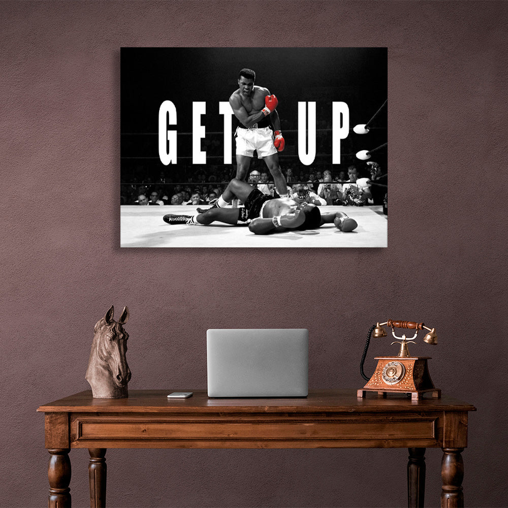 Muhamet Ali is in the ring in dark shades Canvas Wall Art Print