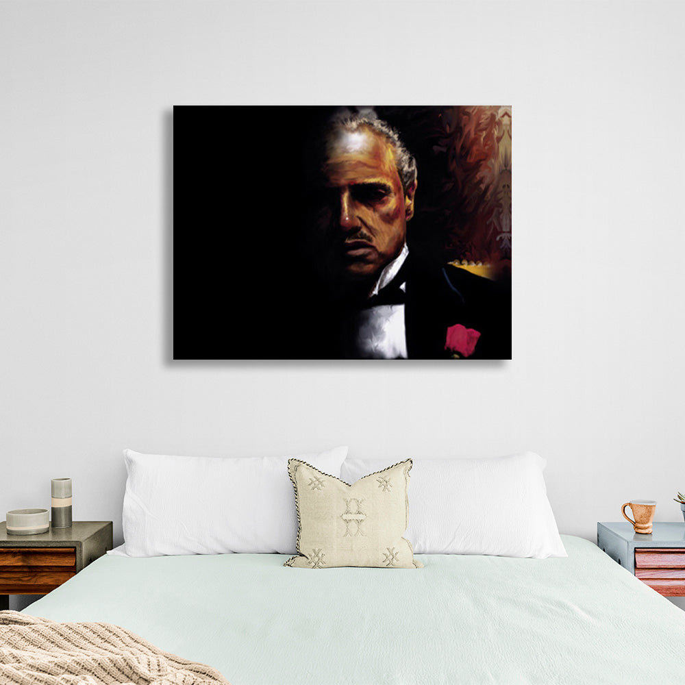 The Godfather imitation drawing Canvas Wall Art Print