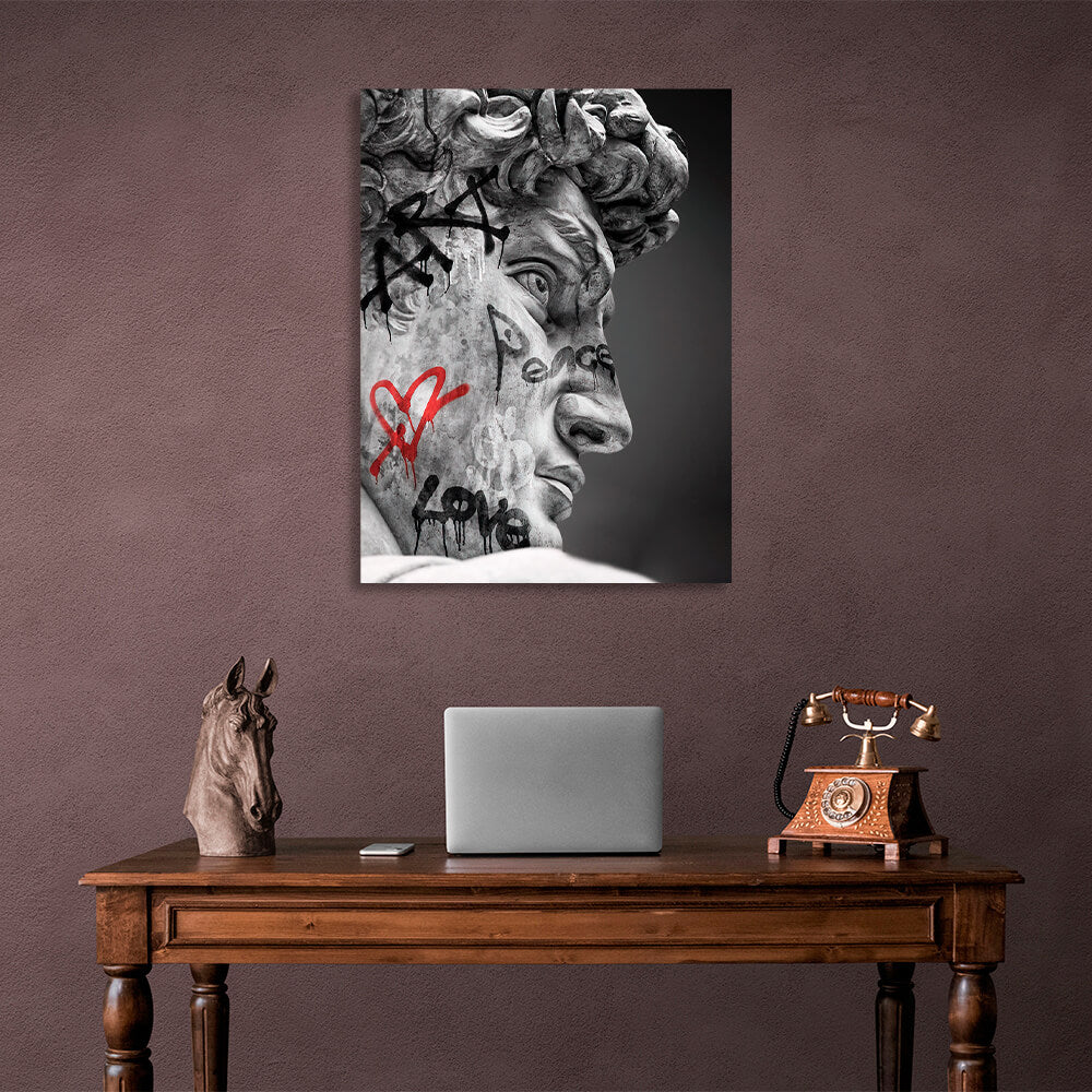 For home statue of David Canvas Wall Art Print