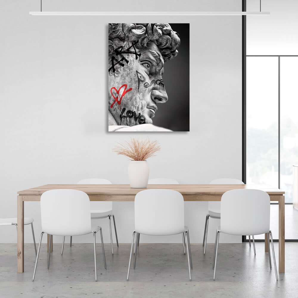 For home statue of David Canvas Wall Art Print