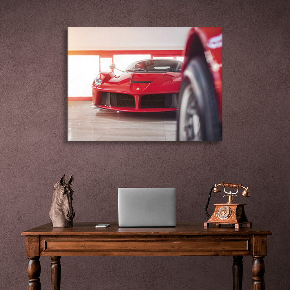 Red Ferrari Canvas Wall Art Print