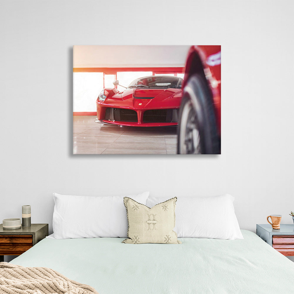 Red Ferrari Canvas Wall Art Print