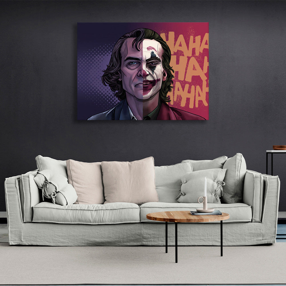 Joker Leinwand Wand Kunstdruck