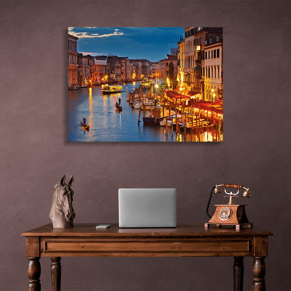 Wunderschöner Kunstdruck auf Leinwand „Venedig“