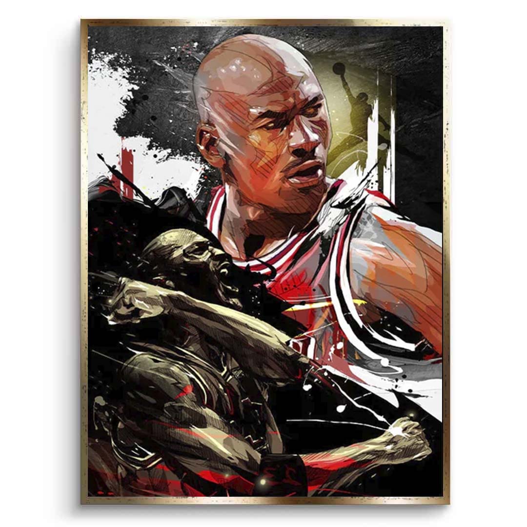 Basketball player Michael Jordan Canvas Wall Art Print