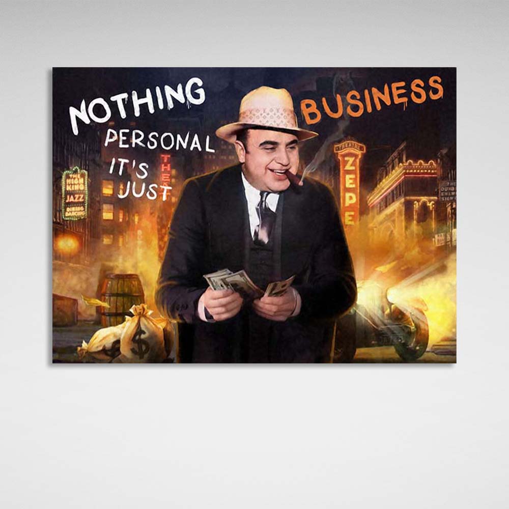 It's nothing personal, it's just business Motivational Canvas Wall Art Print