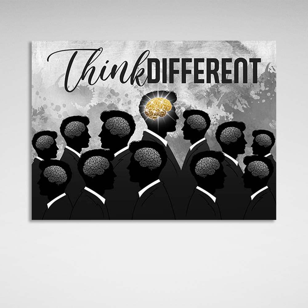 Think differently Canvas Wall Art Print For Office