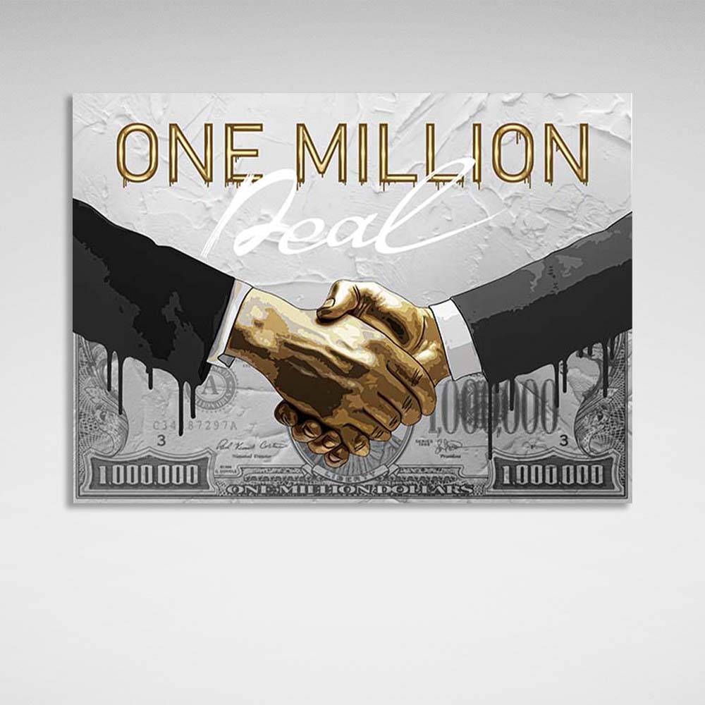 A million-dollar deal Motivational Canvas Wall Art Print