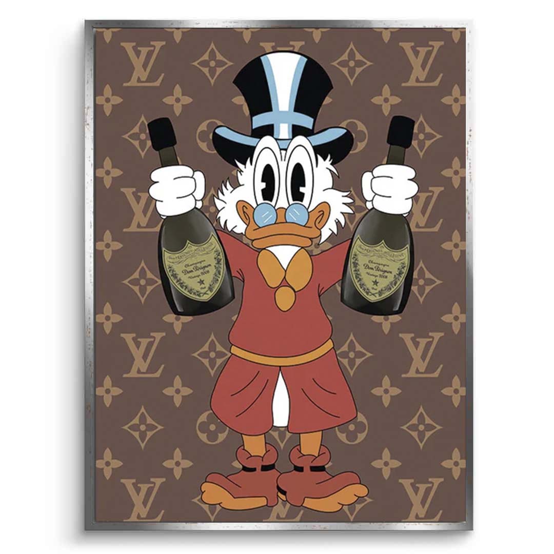 Scrooge with champagne brown Inspirational Canvas Wall Art Print
