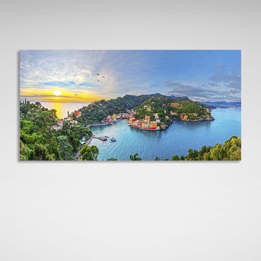 Kunstdruck auf Leinwand, Portofino, Italien