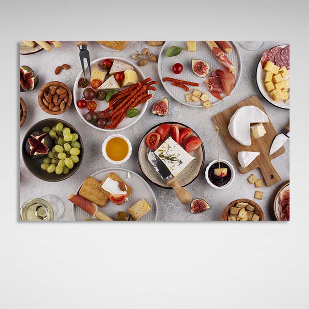 Canvas Wall Art Print For Kitchen Party Snacks 3