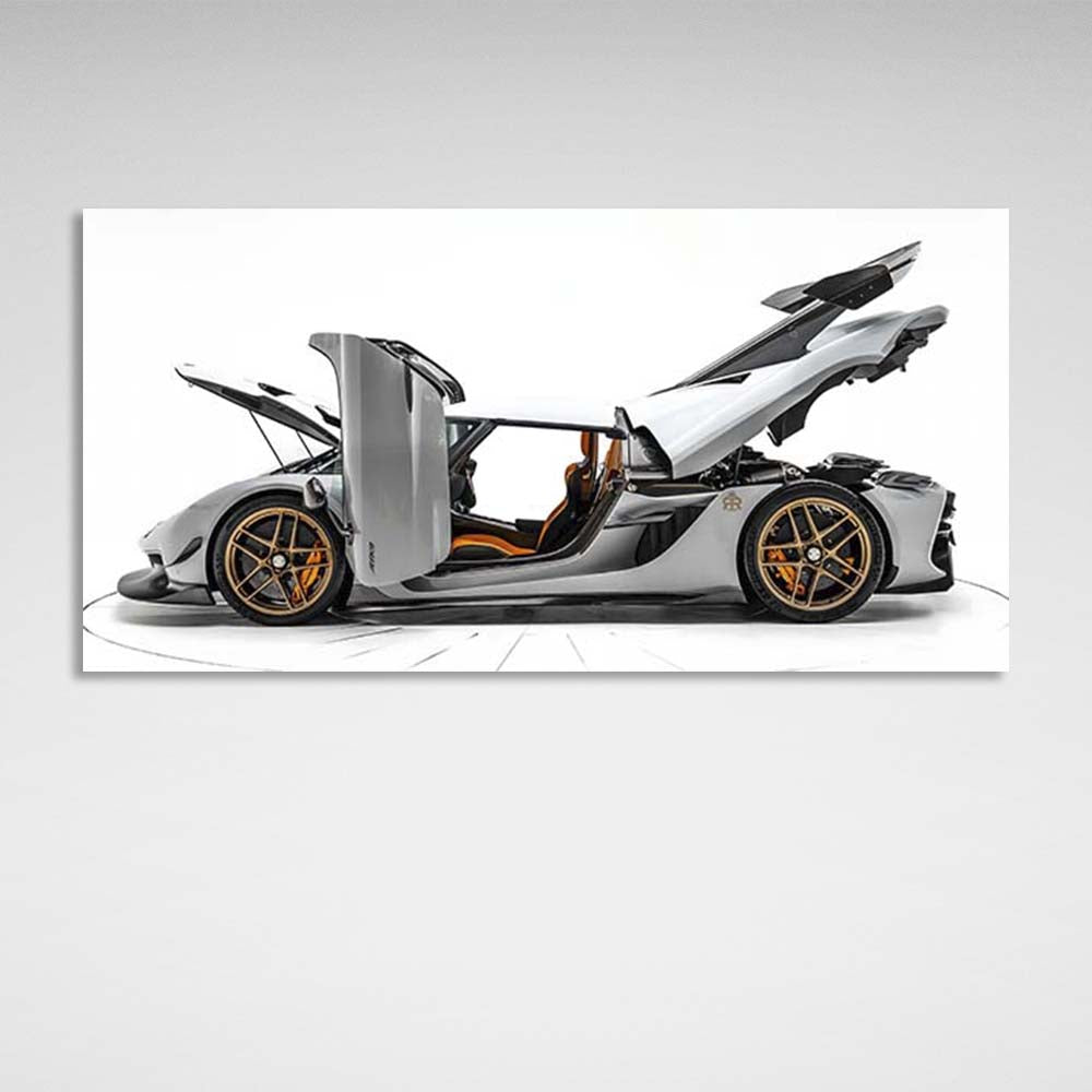 Kunstdruck auf Leinwand, Auto, Koenigsegg Jesko Attack