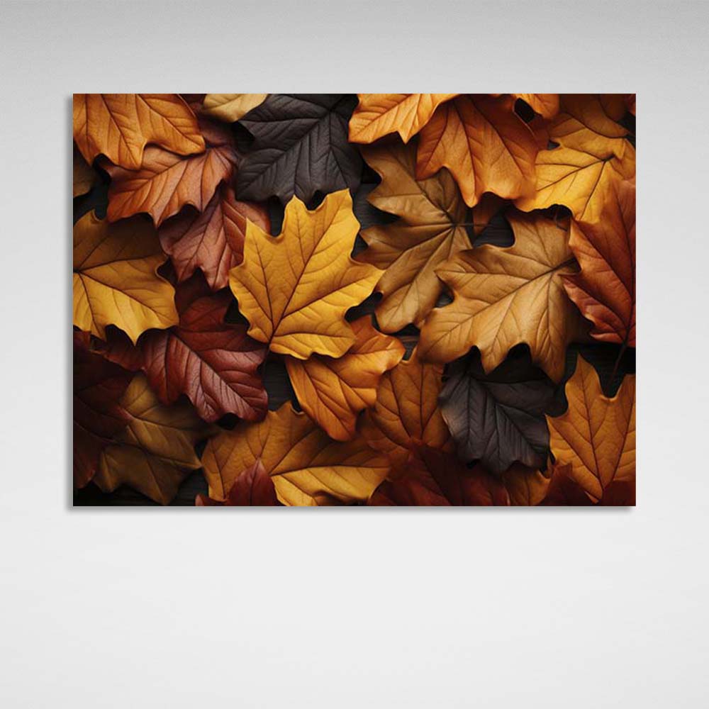 Canvas Wall Art Print Fallen leaves